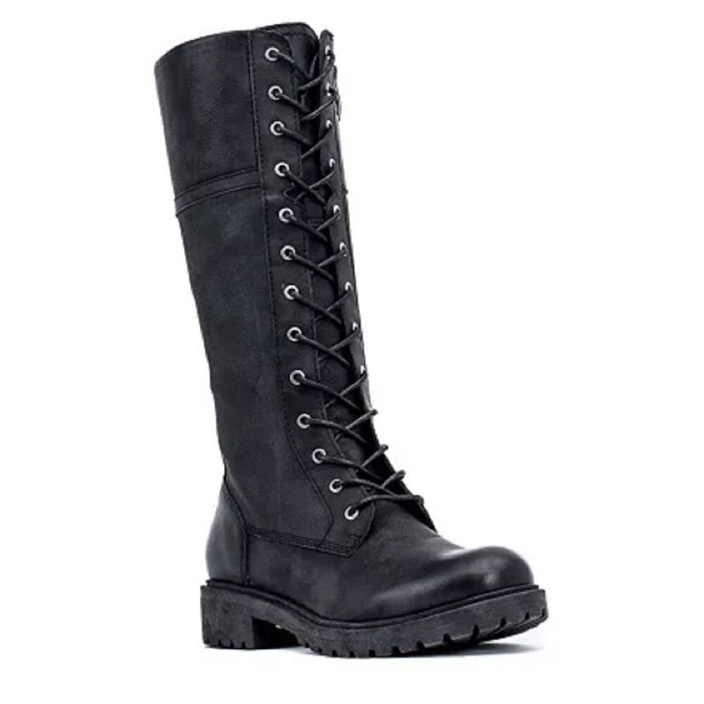 GC SHOES Women's Fresh Combat Boots Black Sz 8.5